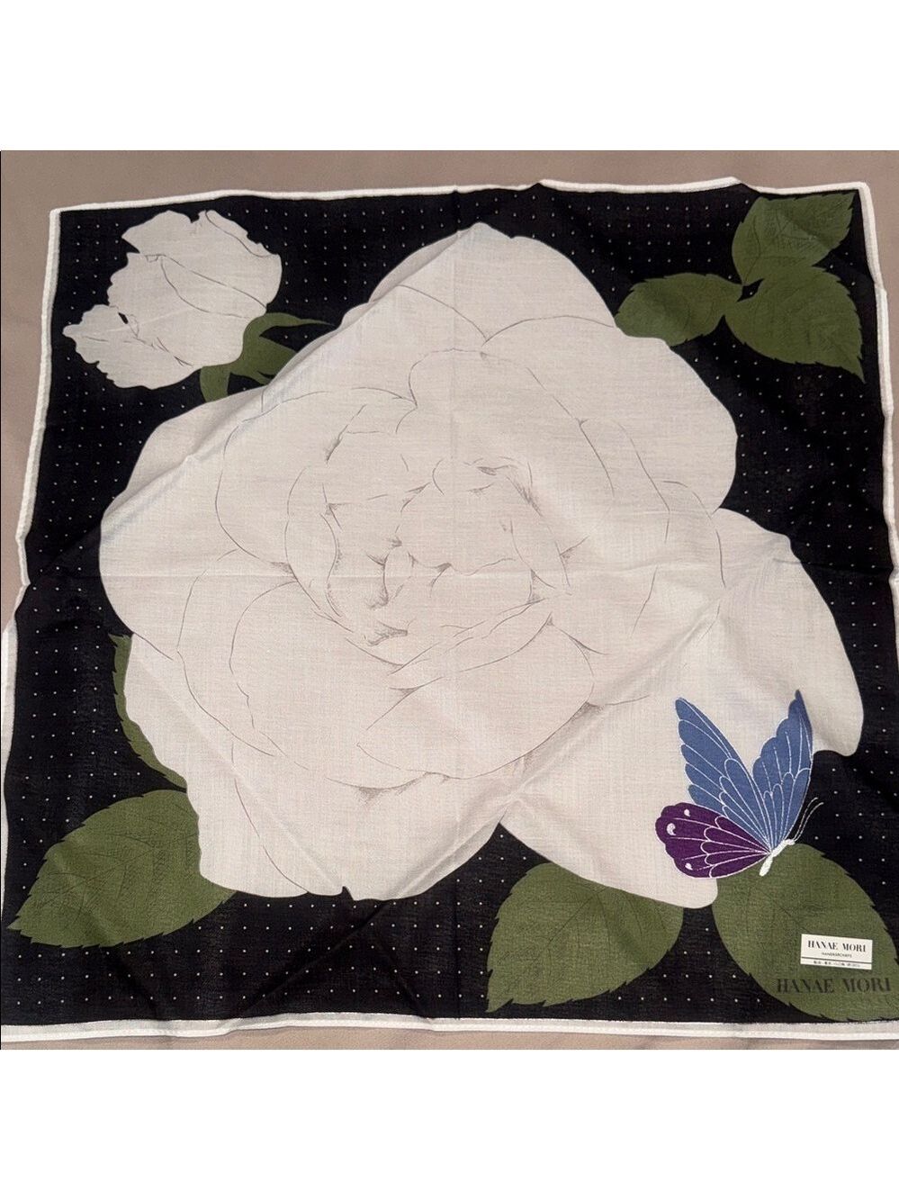 Hanae Mori Floral Handkerchief Cotton